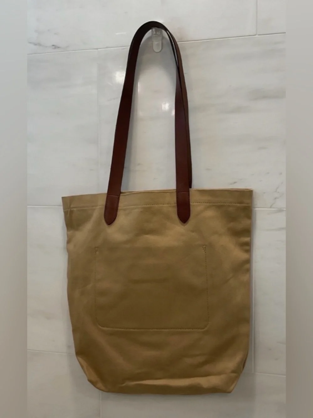 Polo Ralph Lauren Khaki Tan BEACH SHOP BEAR Cotton Twill Embroidered Tote Bag